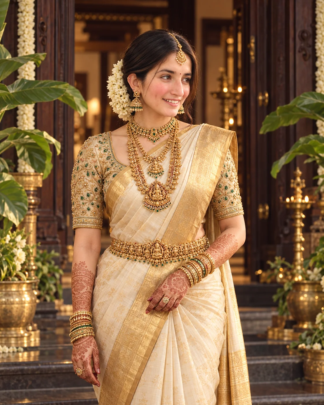 South Indian Bridal Saree  Image Prompt