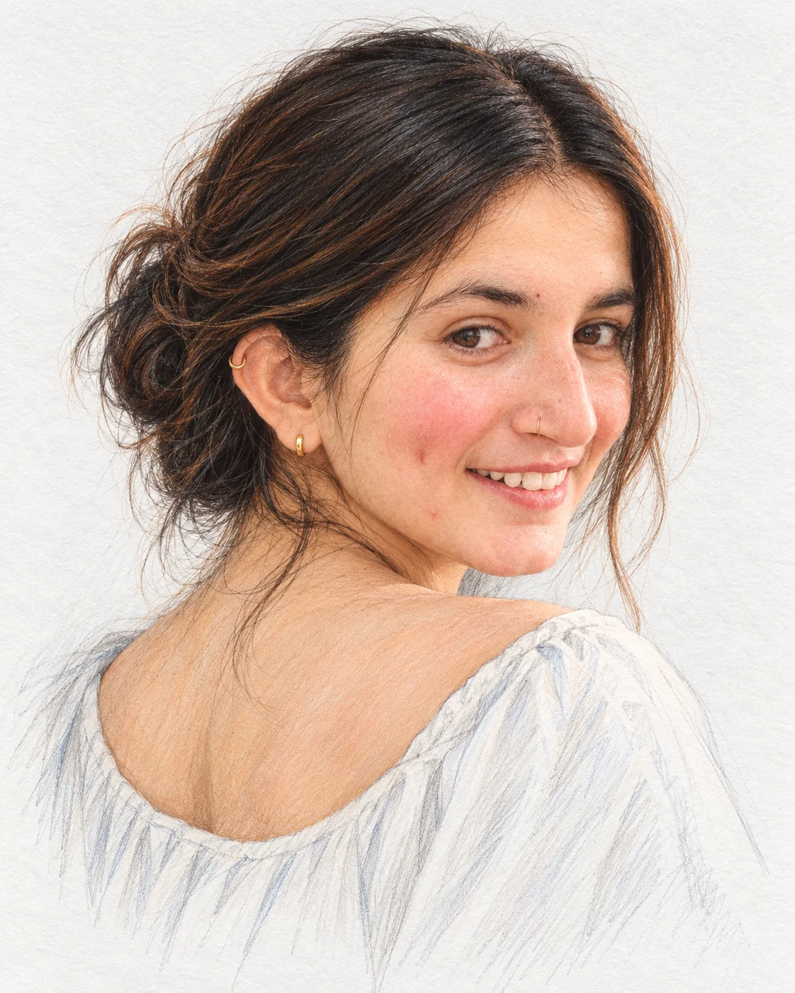 Colored Pencil Sketch Image Prompt