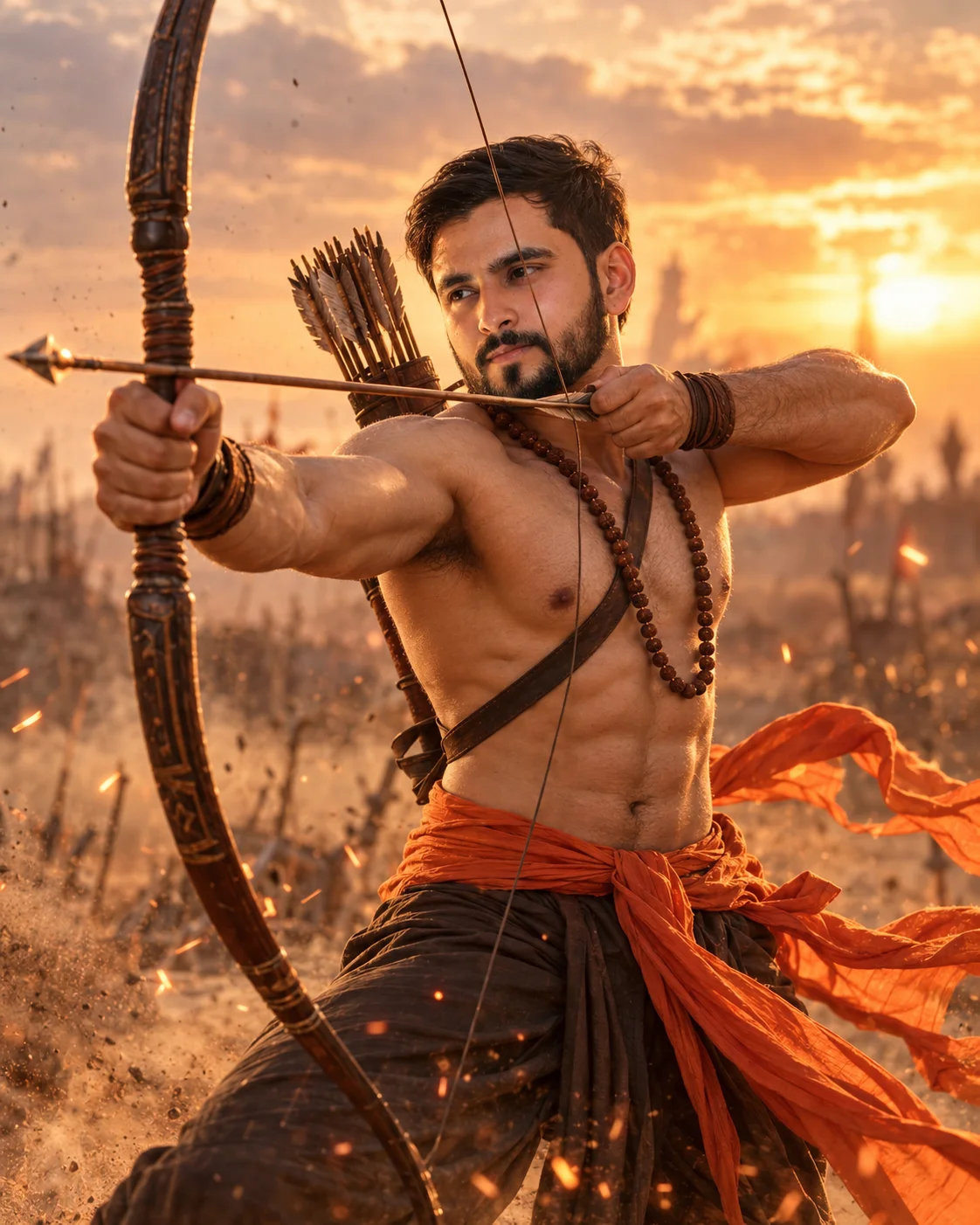 Shri Ram Warrior Prompt For Boys Dusshera Image Prompt