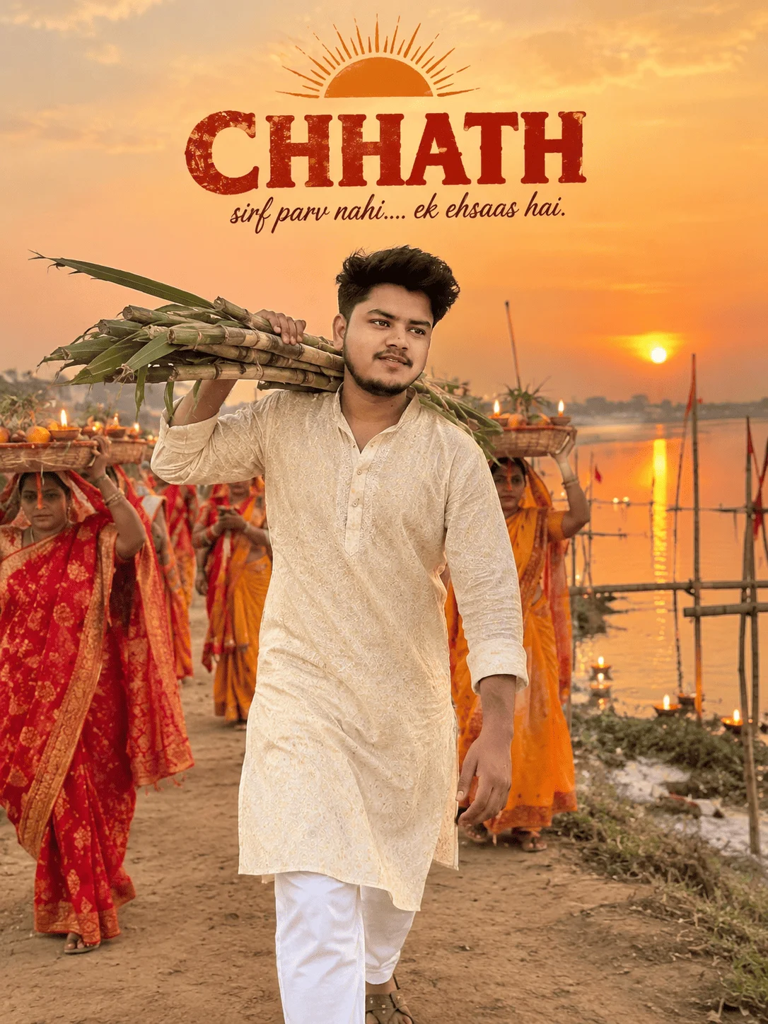 Chhath Puja AI Photo Editing Boy Prompt – Traditional Kurta Look
