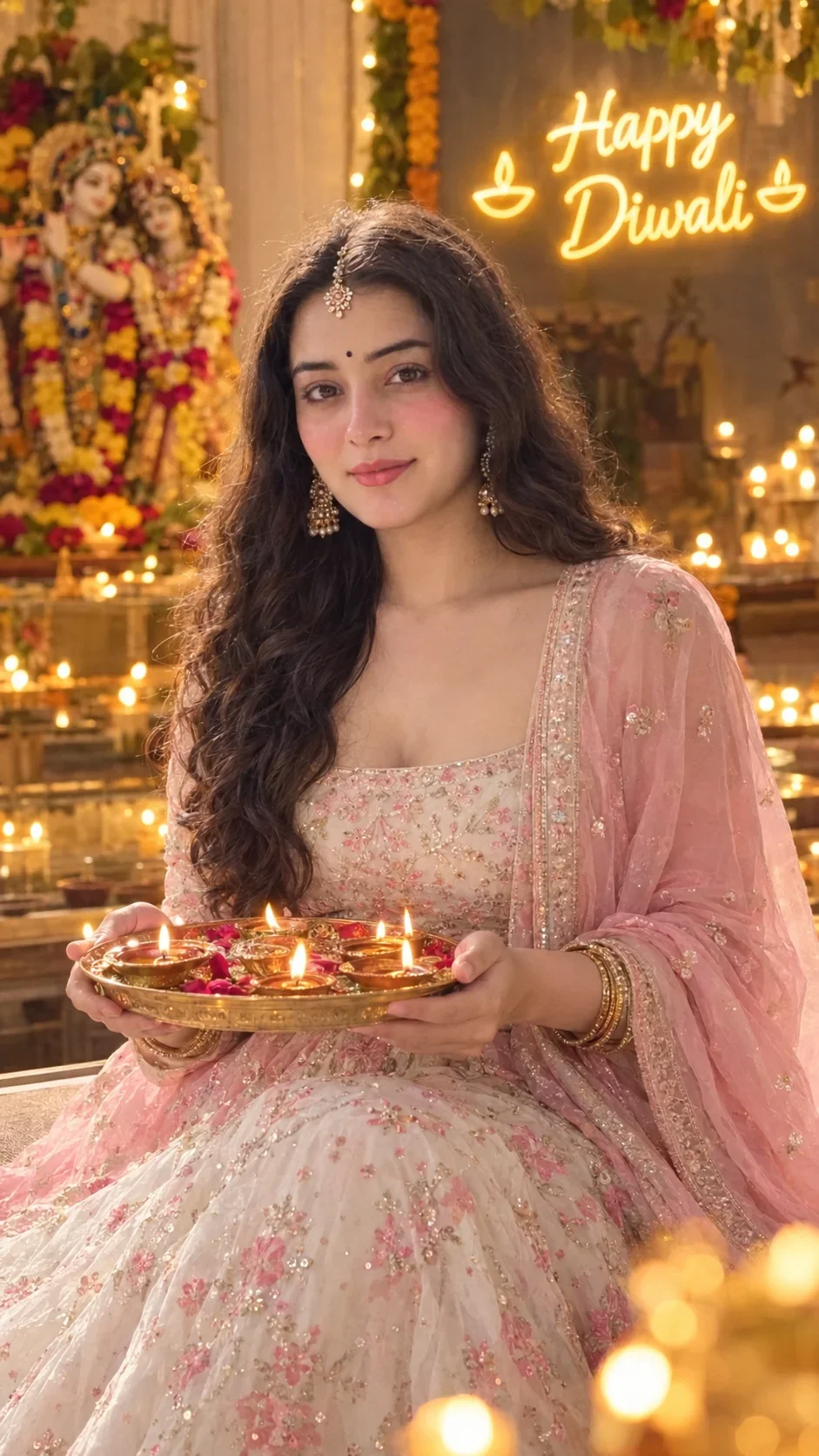 Happy Diwali Girl AI Photo Prompt