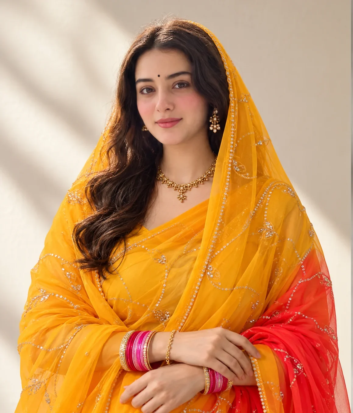 Yellow Saree Girl Prompt – Ultra-Realistic AI Portrait