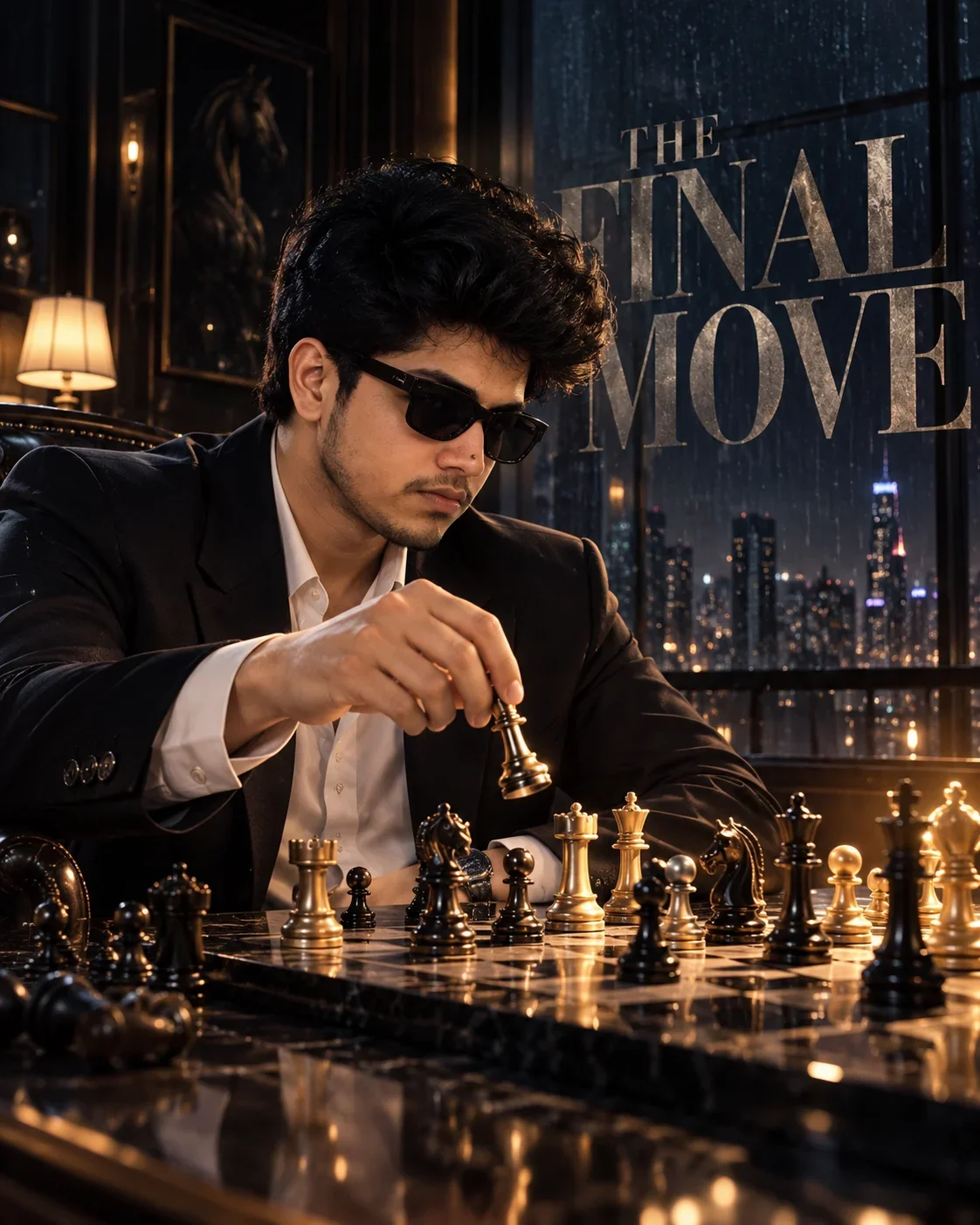 Boy Image Prompt: The Final Move – Cinematic Anime Chess Portrait