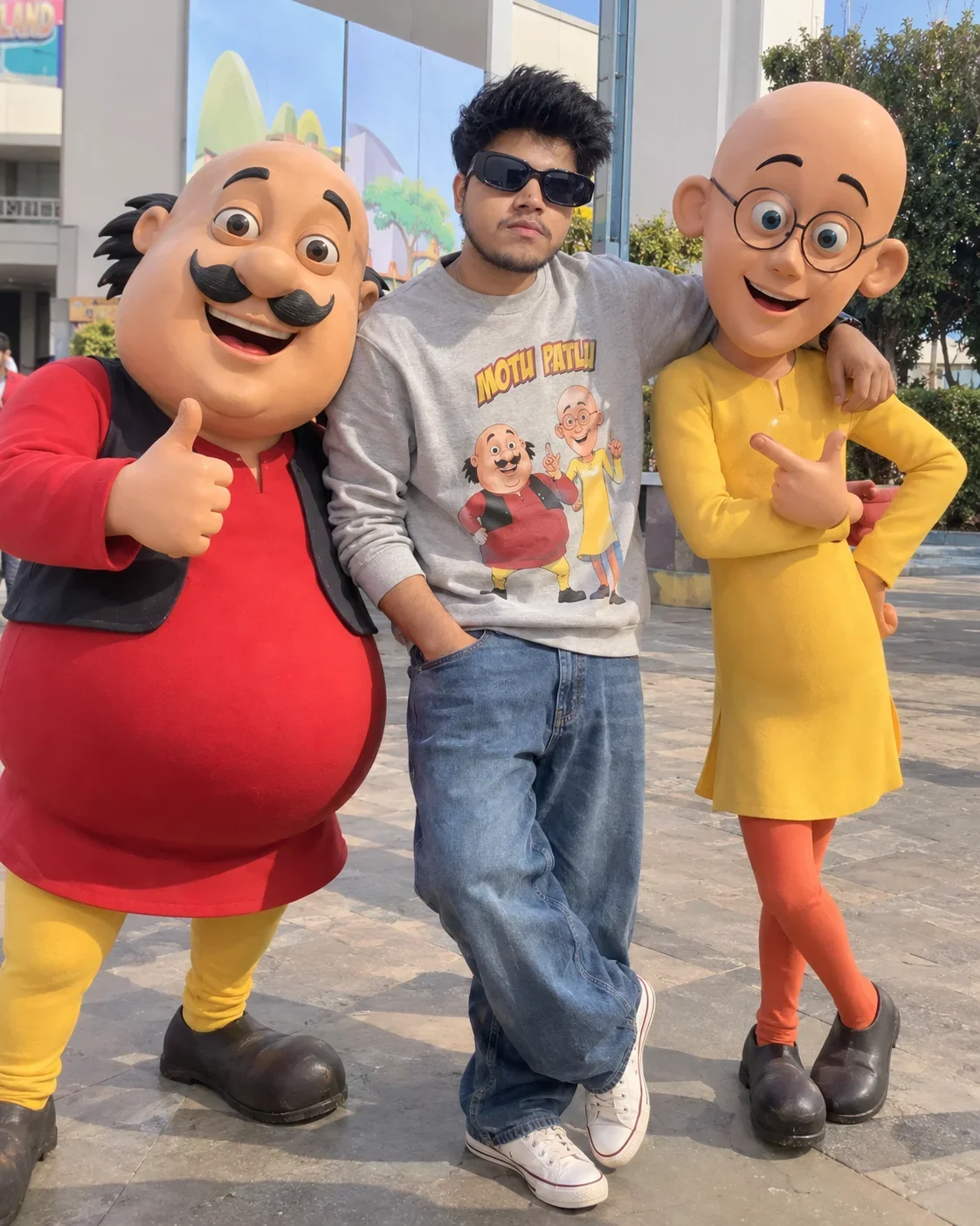 Motu Patlu Boy Image Prompt: Realistic 4K Cartoon Character Photography